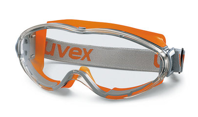 Full view goggles ultrasonic, by UVEX, acc. to EN 166, EN 170, PC, orange/grey