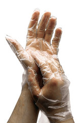 Disposable gloves PE, men's gloves 9, polyethylene, 100 unit(s)