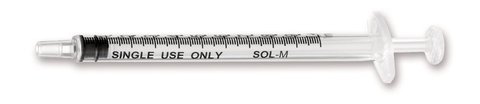 SOL-M(TM) disposable syringe, 1 ml, PP, without efficiency pin, 100 unit(s)