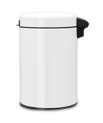 Wall-mounted waste bin, Steel/PE, white, 3 L, 1 unit(s)