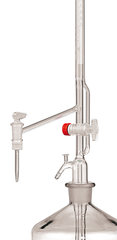 Pellet titrating apparatus, class AS, Side glass stop cock, clear glass, 10 ml