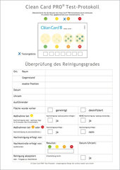 Orion Clean Card® PRO test protocol, A4 pad with 50 pre-printed sheets