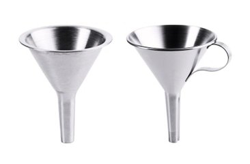 Rotilabo®-lab funnel,stainl. steel 18/10, Ø outlet 8 mm, top outer Ø 55 mm