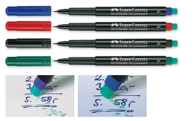 Waterproof ink pen set, 2 pens each in black, blue, green, red, 1 set
