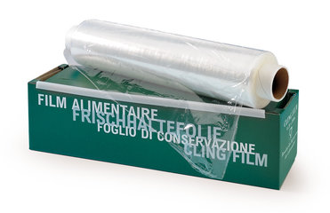 Clear cling foil, transparent, LDPE, thickness 14 µm, W 30 cm, L 300 m