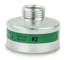 Respiratory protection filter, green, EN 14387, type K2, 1 unit(s)