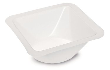 Rotilabo®-disp. weighing pans, standard, 100ml, PS, white, L85 x W85 x H24 mm