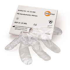 Disposable gloves PE, men's gloves, in dispenser box small, 500 unit(s)