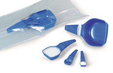 PS measuring spoon set,blue, non-sterile, 0.5-50 ml, 1 set