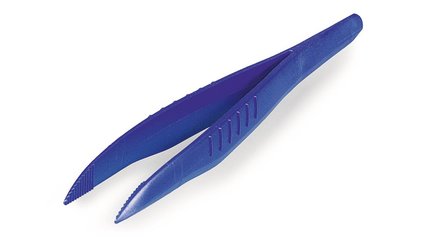 Disposable 130 mm SteriPlast® tweezers, Straight, pointed, sterile, detectable