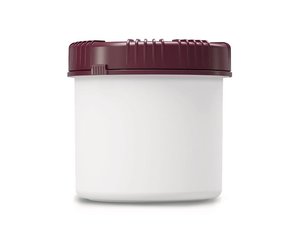 Packo wide-neck jar, white, HDPE, With screw cap and stopper, 650 ml, 10 unit(s)