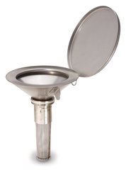 Safety funnel made of stainless steel, Slimline, with 2-inch fine thread