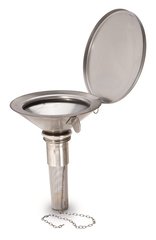 Safety funnel made of stainless steel, Slimline, with 2-inch coarse thread