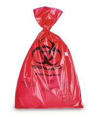 BIOHAZARD disposal bags, red, 60L, PP, 50 µm, 600x800 mm, 500 unit(s)