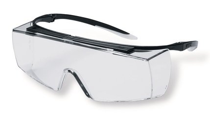 super f OTG over-glasses, black/white, Clear lenses, 1 unit(s)