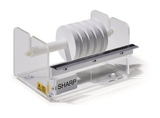 Desktop marking tape dispenser, Acrylic glass, f. 12.7 and 55 mm roll l.