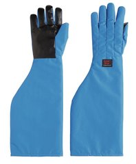 Cryo-Grip® gloves with cuff, Shoulder length, blue, L size, 1 pair