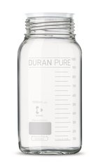 DURAN PURE wide mouth screw top bottle , Clear glass, 1.0 l, GLS 80 thread