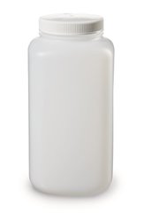 Wide mouth bottle, square, HDPE, 4 l, 1 unit(s)