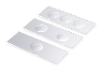 Microscope slides with recess, 1 depression, ground 90°, 76 x 26 mm, 50 unit(s)