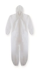 Disposable overall, Non-woven PP, white, zip, size 3XL, 10 unit(s)