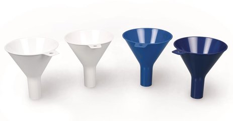 Disposable powder funnel, PS, ,  detectable, blue, sterile, 10 unit(s)