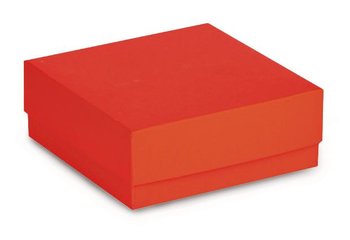 ROTILABO® cardboard cryo boxes, red, Water-repellant, L 133 x W 133 x H 50 mm