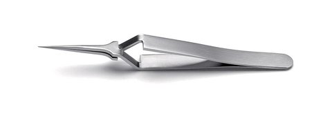 ROTILABO® precision tweezers, Straight SA type 5X L 110 mm, SS 0.10 mm