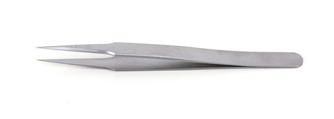 ROTILABO® precision tweezers, Straight SA type 2, L 120 mm, SS 0.10 mm