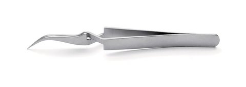 ROTILABO® precision tweezers, Bent SA type 7X L 115 mm, SS 0.22 mm, 1 unit(s)