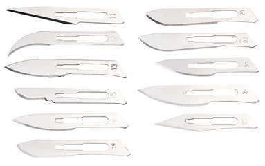 Scalpel blades, type 10, Sterile, 100 unit(s)