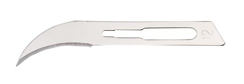 Scalpel blades, type 12, Sterile, 100 unit(s)