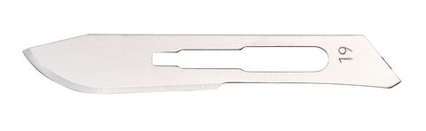 Scalpel blades, type 19, Sterile, 100 unit(s)