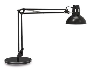 Study desk lamp with base, Metal, lamp head Ø 17 cm, black, 1 unit(s)