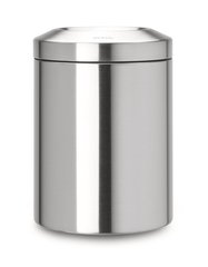 Self-extinguishing waste paper bin, Steel, chrome, Ø 202mm, H 284 mm, 7 L