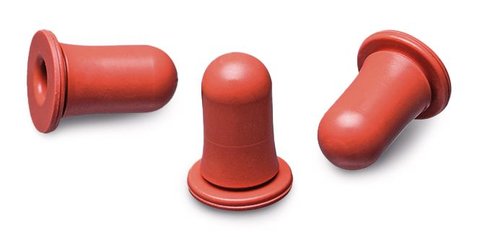 Rubber cap, Suction volume 0.8 ml, hole Ø 6 mm, 100 unit(s)