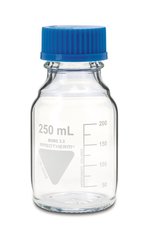 RASOTHERM clear glass screw top bottle, 250 ml, 10 unit(s)