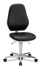 Comfort clean-room chair, Faux-leather, seat height, 490-630 mm, 1 unit(s)