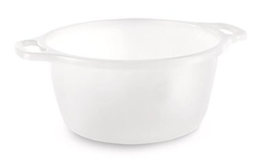 Round bowl, PP, 19 l, white, Ø 350 mm, H 190 mm, 1 unit(s)