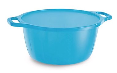 Round bowl, PP, 19 l, blue, Ø 400 mm, H 190 mm, 1 unit(s)