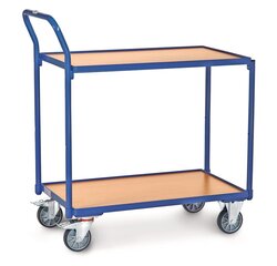 Shelf trolley, wood, 2 shelves, 850 x 500 mm, 1 unit(s)