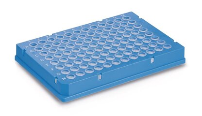 Rigid frame 96 well PCR plate, Low, blue, whole frame, 50 unit(s)