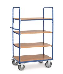 Wooden shelf trolley with four shelves, 1369 x 809 x 1800 mm, 1 unit(s)