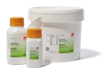 Sodium chloride, min. 99,5 %, p.a., ACS, ISO, 25 kg, plastic