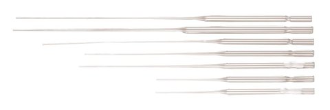 Pasteur pipettes, with cotton stopper, lime-soda clear glass, total L 230 mm