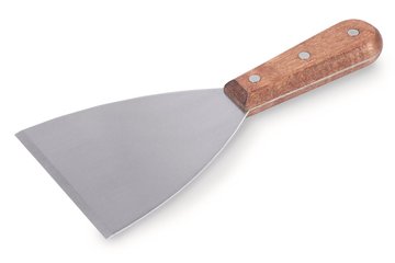Spatula, stainless steel 18/0 (1.4016),, woodhandle, blade 11.5 x 10 cm