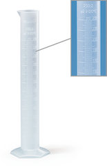 Rotilabo®-tall measuring cylinder, PP, 1000 ml, H 440 mm, subdivision 10.0 ml