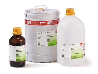 Methanol, min. 99 %, for synthesis, 2.5 l, glass