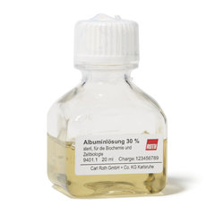 Albumin solution 30 %, sterile,, for biochemistry and cell biology, 20 ml