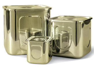 Rotilabo®-storage container, stainless steel, 0.46 l, 80x80x80 mm, 1 unit(s)